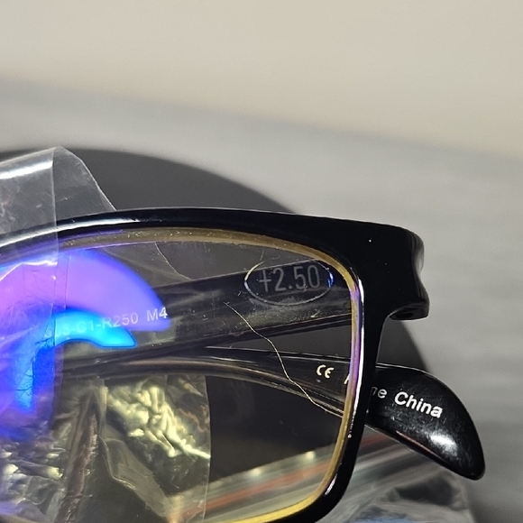 Black Blue Light Blocking Glasses +2.50 - Picture 6 of 7